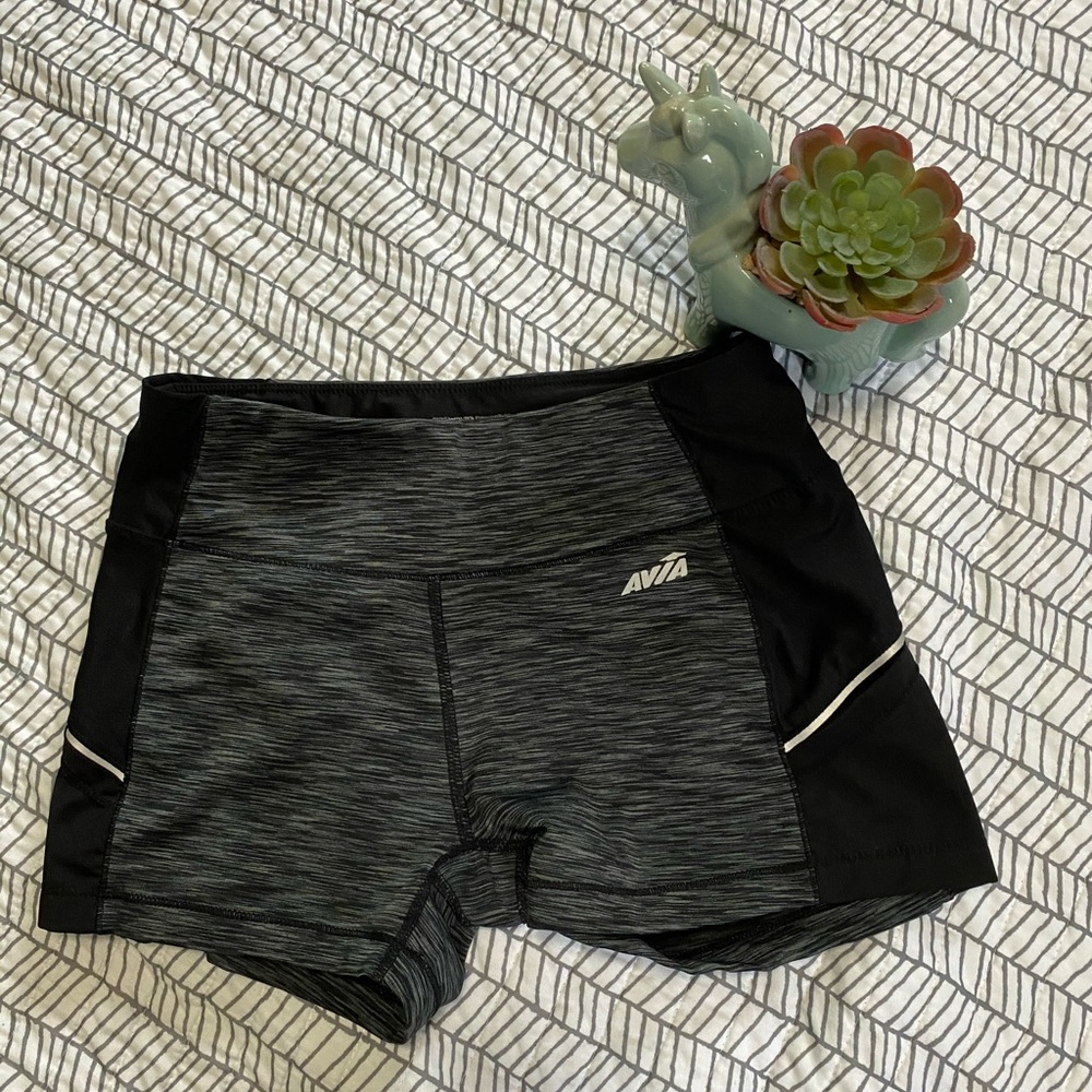 Black and gray women’s athletic shorts